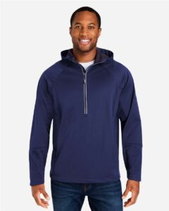 CORE365 CE711 Unisex Techno Lite Pullover Anorak – Classic Navy (on model)