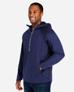 CORE365 CE711 Unisex Techno Lite Pullover Anorak – Classic Navy (on model side)