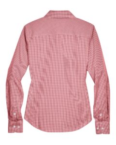 Devon & Jones D640W Women’s Crown Collection® Gingham Check Woven Dress Shirt – Red (back)
