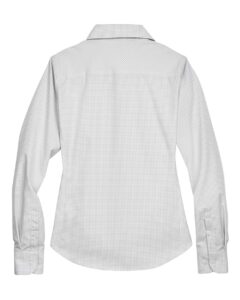 Devon & Jones D640W Women’s Crown Collection® Gingham Check Woven Dress Shirt – Silver (back)