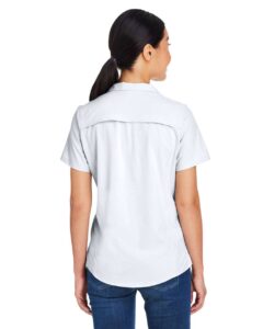 CORE365 CE510W Women’s Ultra UVP® Marina Shirt – Platinum (on model back)