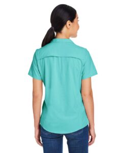 CORE365 CE510W Women’s Ultra UVP® Marina Shirt – Sea Glass (on model back)