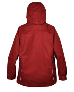 CORE365 78205 Women’s 3-in-1 Jacket with Fleece Liner – Classic Red (back)