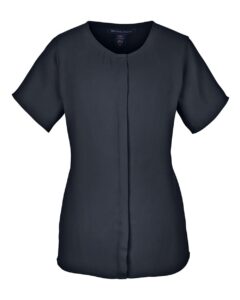 Devon & Jones DP612W Women’s Perfect Fit™ Crepe Blouse – Black