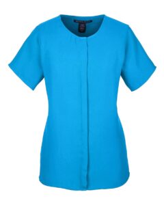 Devon & Jones DP612W Women’s Perfect Fit™ Crepe Blouse – Ocean Blue