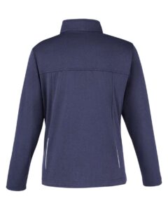 CORE365 CE708W Women’s Techno Lite Three-Layer Knit Tech-Shell – Classic Navy Heather (back)