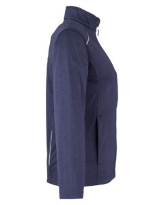 CORE365 CE708W Women’s Techno Lite Three-Layer Knit Tech-Shell – Classic Navy Heather (side)