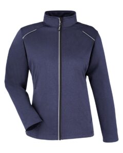 CORE365 CE708W Women’s Techno Lite Three-Layer Knit Tech-Shell – Classic Navy Heather