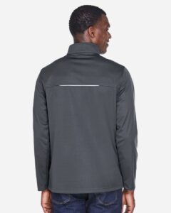 CORE365 CE708 Men’s Techno Lite Three-Layer Knit Tech-Shell – Carbon (on model back)