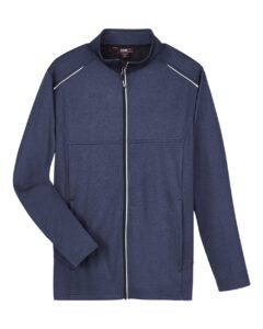 CORE365 CE708 Men’s Techno Lite Three-Layer Knit Tech-Shell – Classic Navy Heather
