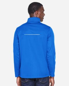 CORE365 CE708 Men’s Techno Lite Three-Layer Knit Tech-Shell – True Royal (on model back)