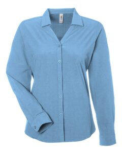 CORE365 CE510LW Women’s Ultra UVP® Marina Shirt – Columbia Blue