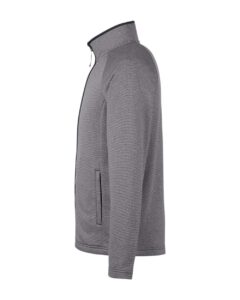 CORE365 CE72 Men’s Venture Heathered Stripe Full-Zip Jacket – Black/ White (side)