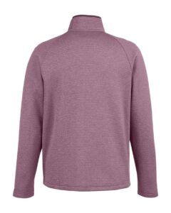 CORE365 CE72 Men’s Venture Heathered Stripe Full-Zip Jacket – Burgundy/ White (back)