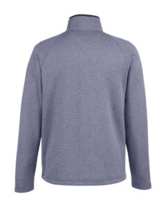 CORE365 CE72 Men’s Venture Heathered Stripe Full-Zip Jacket – Classic Navy/ White (back)