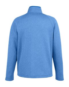CORE365 CE72 Men’s Venture Heathered Stripe Full-Zip Jacket – True Royal/ White (back)
