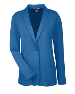 Devon & Jones DP462W Women’s Perfect Fit™ Shawl Collar Cardigan – French Blue