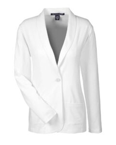 Devon & Jones DP462W Women’s Perfect Fit™ Shawl Collar Cardigan – White