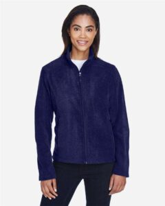 CORE365 78190 Women’s Journey Fleece Jacket – Classic Navy (on model)