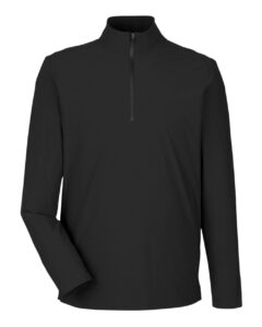 Devon & Jones DG410 Men’s CrownLux Performance® Windsor Welded Quarter-Zip Pullover – Black