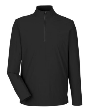 Devon & Jones DG410 Men’s CrownLux Performance® Windsor Welded Quarter-Zip Pullover – Black