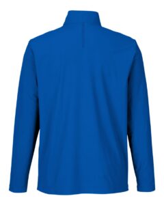 Devon & Jones DG410 Men’s CrownLux Performance® Windsor Welded Quarter-Zip Pullover – French Blue (back)