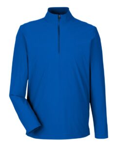 Devon & Jones DG410 Men’s CrownLux Performance® Windsor Welded Quarter-Zip Pullover – French Blue