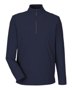 Devon & Jones DG410 Men’s CrownLux Performance® Windsor Welded Quarter-Zip Pullover – Navy