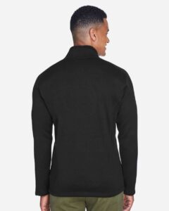 Devon & Jones DG793 Men’s Bristol Full-Zip Sweater Fleece Jacket – Black (on model back)