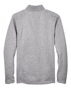 Devon & Jones DG793 Men’s Bristol Full-Zip Sweater Fleece Jacket – Grey Heather (back)