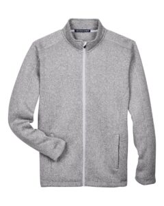 Devon & Jones DG793 Men’s Bristol Full-Zip Sweater Fleece Jacket – Grey Heather