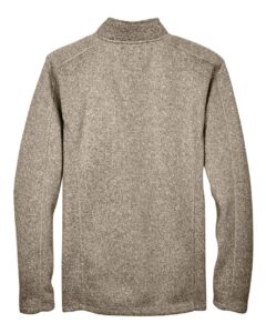 Devon & Jones DG793 Men’s Bristol Full-Zip Sweater Fleece Jacket – Khaki Heather (back)