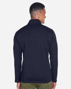 Devon & Jones DG793 Men’s Bristol Full-Zip Sweater Fleece Jacket – Navy (on model back)