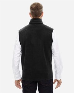 CORE365 88191T Men’s Tall Journey Fleece Vest – Black (on model back)