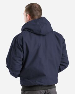 Berne Apparel HJ51 Men’s Berne Heritage Hooded Jacket – Navy (on model back)