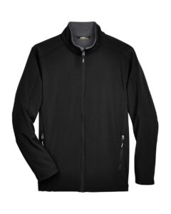 CORE365 88184T Men’s Tall Cruise Two-Layer Fleece Bonded Soft Shell Jacket – Black