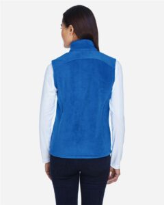 CORE365 78191 Women’s Journey Fleece Vest – True Royal (on model back)