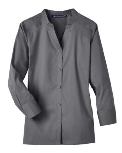 Devon & Jones DG560W Women’s Crown Collection® Stretch Broadcloth Three-Quarter Sleeve Blouse – Graphite