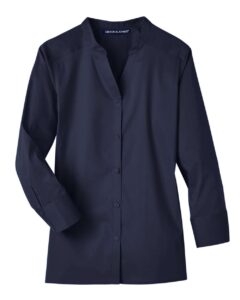 Devon & Jones DG560W Women’s Crown Collection® Stretch Broadcloth Three-Quarter Sleeve Blouse – Navy