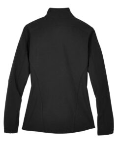 CORE365 78184 Women’s Cruise Two-Layer Fleece Bonded Soft Shell Jacket – Black (back)