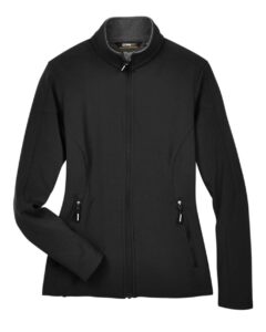 CORE365 78184 Women’s Cruise Two-Layer Fleece Bonded Soft Shell Jacket – Black