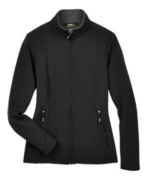 CORE365 78184 Women’s Cruise Two-Layer Fleece Bonded Soft Shell Jacket – Black