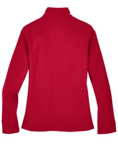 CORE365 78184 Women’s Cruise Two-Layer Fleece Bonded Soft Shell Jacket – Classic Red (back)