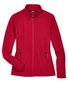 CORE365 78184 Women’s Cruise Two-Layer Fleece Bonded Soft Shell Jacket – Classic Red