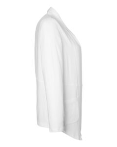 Devon & Jones DP125W Women’s Raleigh Stretch Cardigan – White (side)