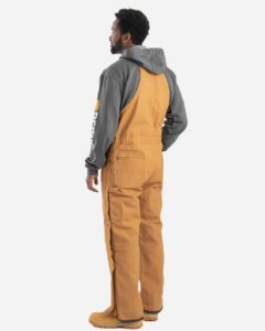 Berne Apparel B415T Men’s Tall Heritage Insulated Bib Overall – Brown Duck (on model back)