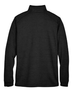 Devon & Jones DG798 Men’s Newbury Mélange Fleece Quarter-Zip Pullover – Black Heather (back)