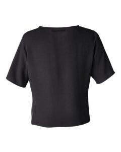 Devon & Jones DP617W Women’s Perfect Fit™ Tie Front Blouse – Black (back)