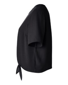 Devon & Jones DP617W Women’s Perfect Fit™ Tie Front Blouse – Black (side)