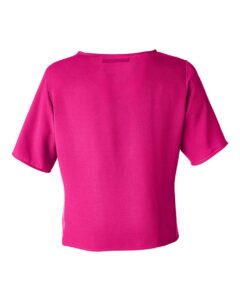 Devon & Jones DP617W Women’s Perfect Fit™ Tie Front Blouse – Crown Raspberry (back)
